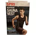 SPRI Men's Neoprene Sauna Vest - Small Black Full Zip Running Workout Exercises