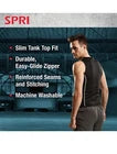 SPRI Men's Neoprene Sauna Vest - Small Black Full Zip Running Workout Exercises